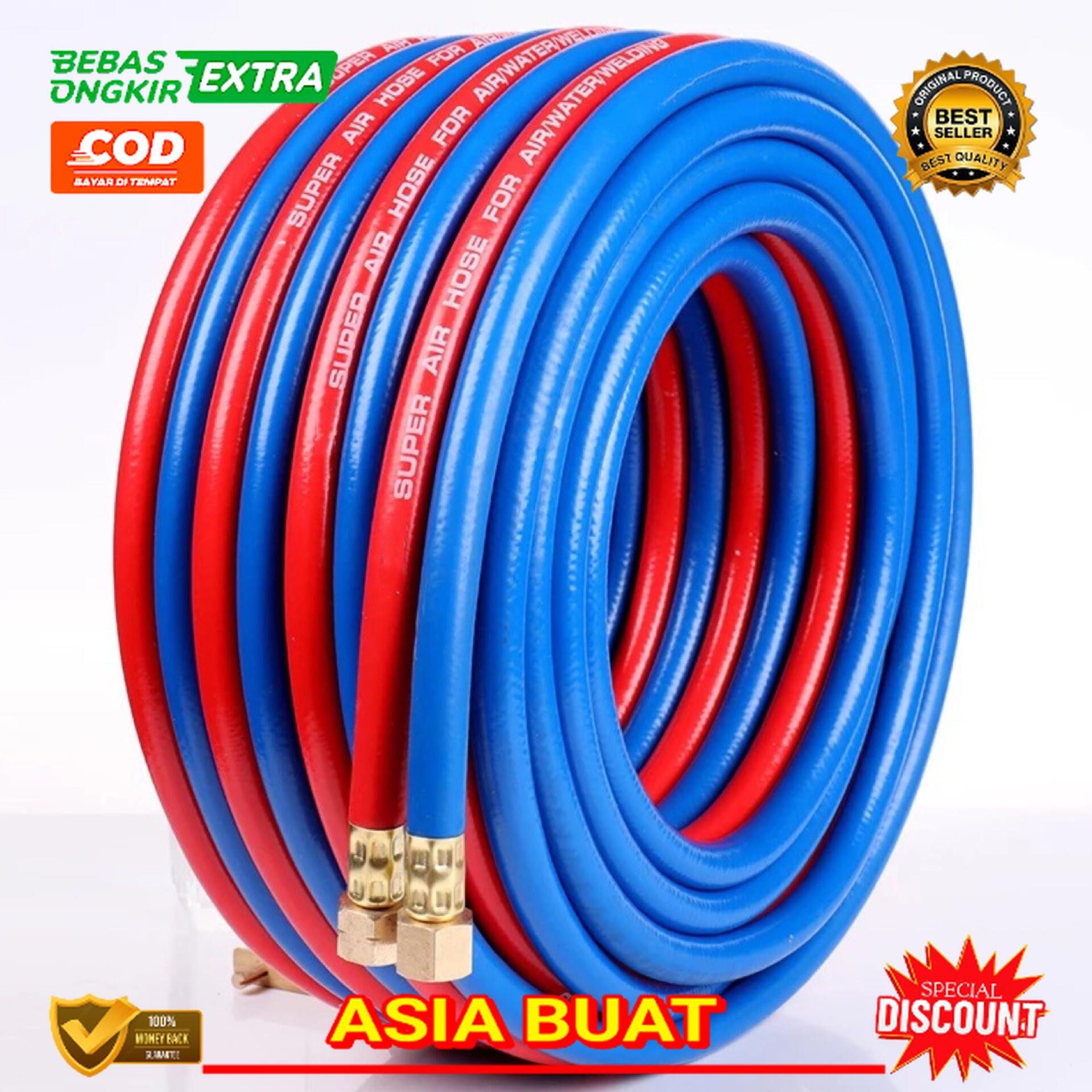 SELANG LAS DOUBLE 10 METER SELANG BLENDER POTONG LAS KARBIT DOBEL OXY LPG OKSIGEN TWIN WELDING HOSE