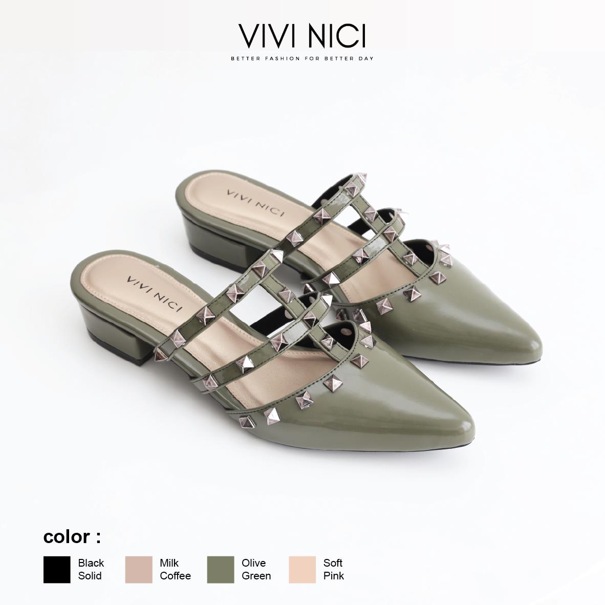 VIVI NICI - Chavali Sandal Mules Hak 3 Cm