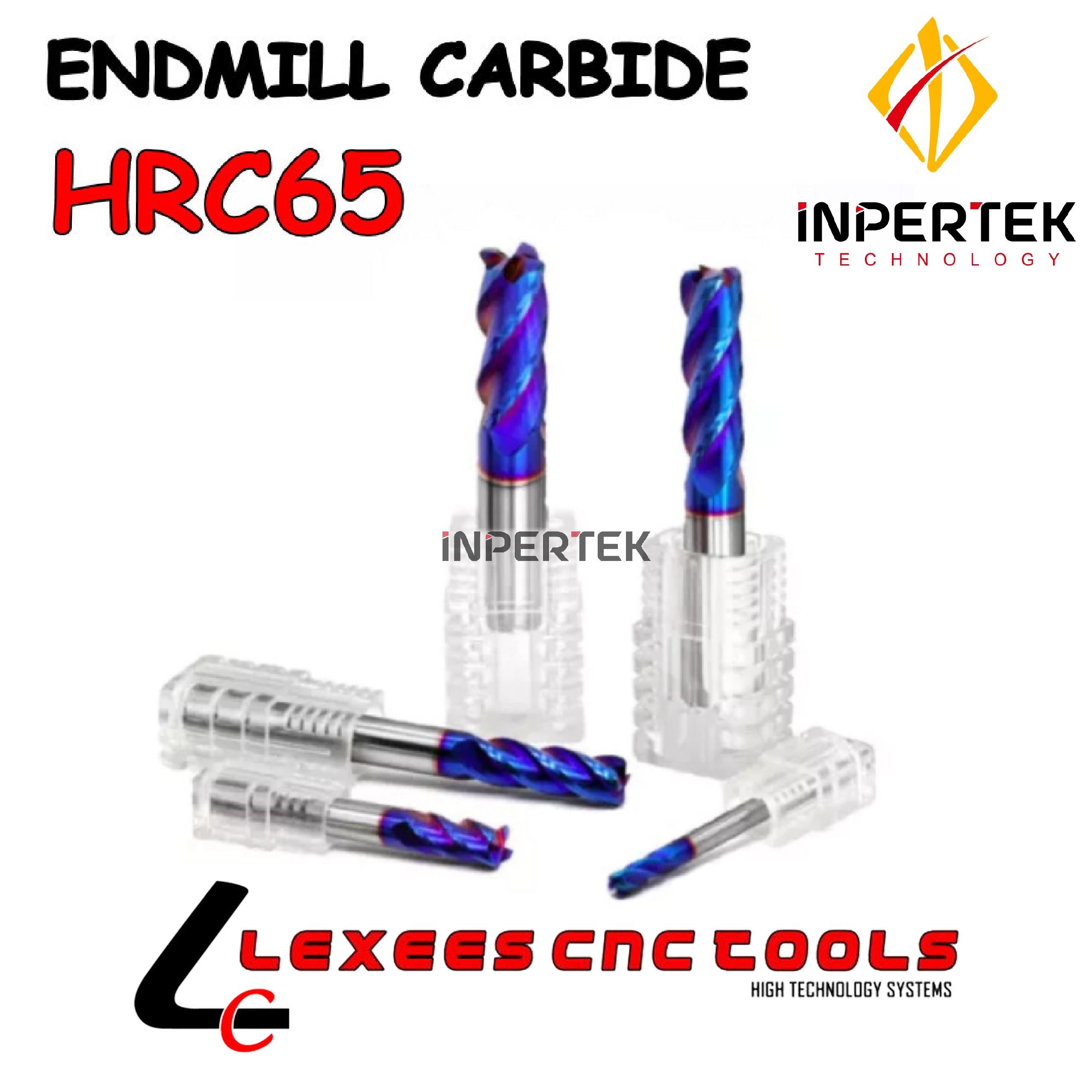Endmill 4 4F Lexees Endmill Carbide 4 HRC65 Pisau Cutter Milling 4mm