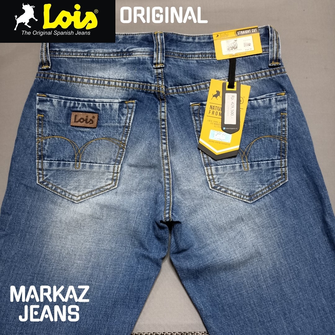 LOIS CLK032C - Celana Jeans Lois Pria - Celana Panjang Lois Reguler Terbaru - MARKAZ JEANS