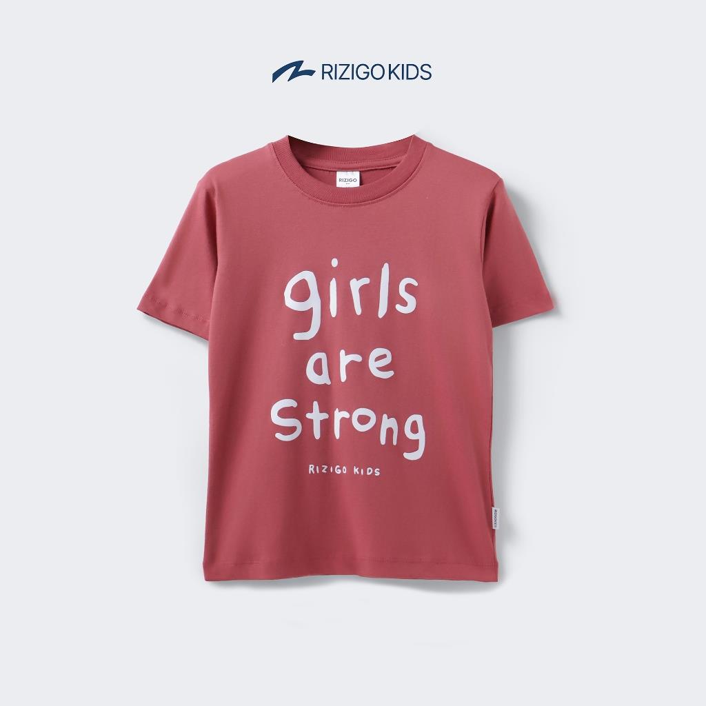 Rizigo Kids Kaos Anak Series Font Girls Are Strong - Baju Distro Anak Perempuan 2-10 Tahun