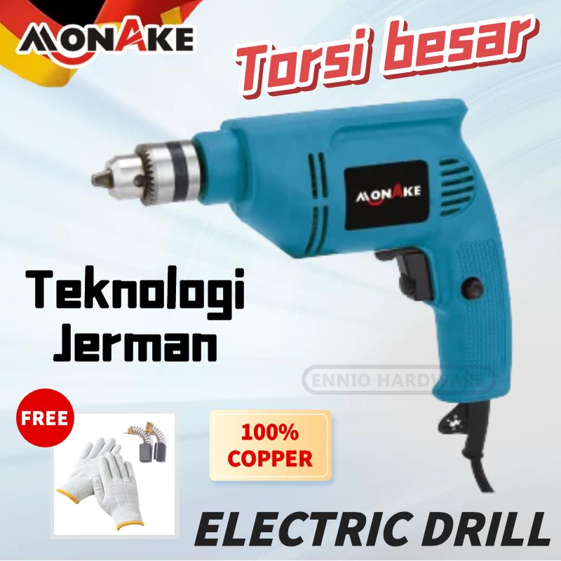 Mesin Bor Listrik Impact Drill 10mm Bolak Balik Electric Drill MONAKE