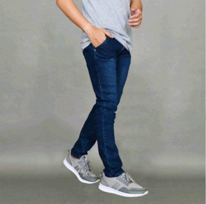TURUN HARGA - Celana Jeans Pria Lelaki Dewasa Hitam Pensil Slimfit Slim Fit Slimpit Slim Pit Skinny Stretch Street Setrit Strit Karet Melar / Jins Panjang / Jens / Cowok / Murah / Keren / Gaul / Item Polos / Terbaru 2022