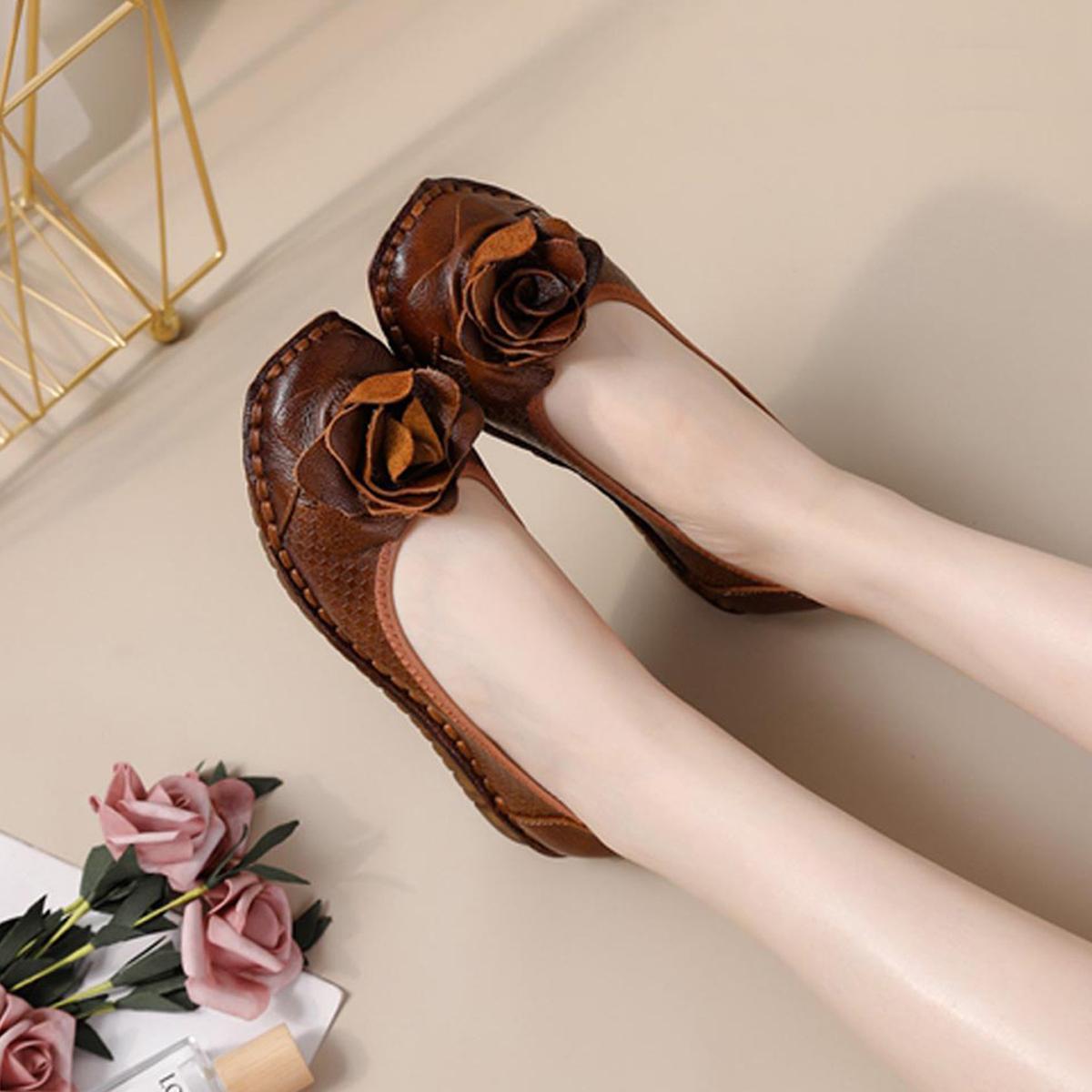 new pita woman / clarkts flat wanita kulit Sepatu Wanita melati Shoes flat