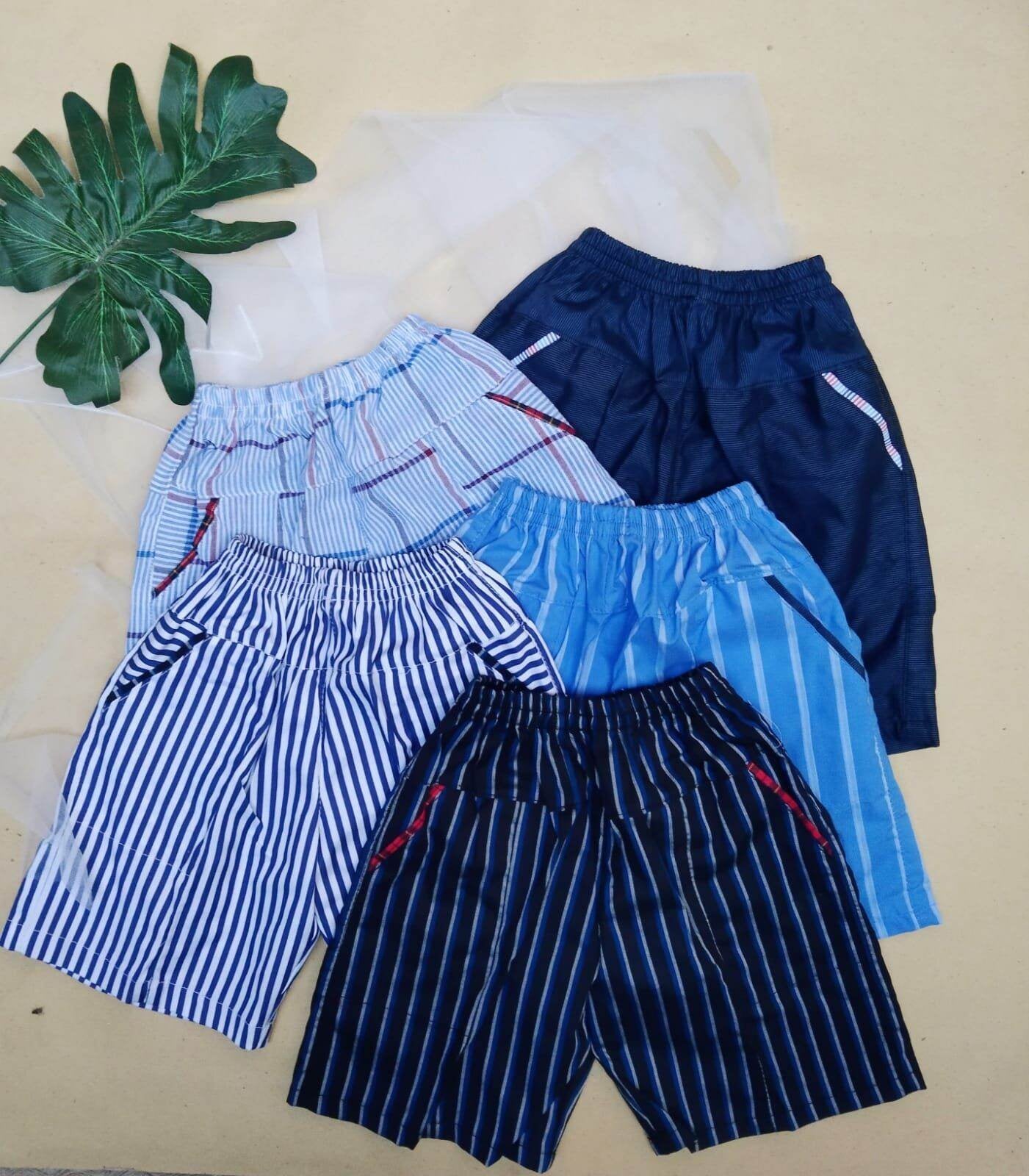 Paket Isi 5 Celana Pendek Anak Katun Motif Laki Laki Perempuan
