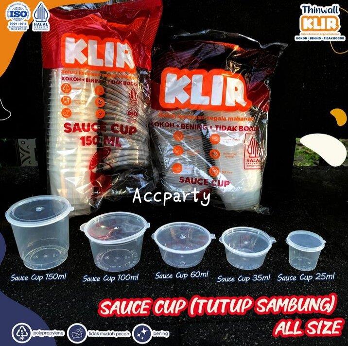 Cup Sambel Tutup Sambung 25ml 35ml 60ml 100ml 150ml / Cup Sauce / Cup Puding