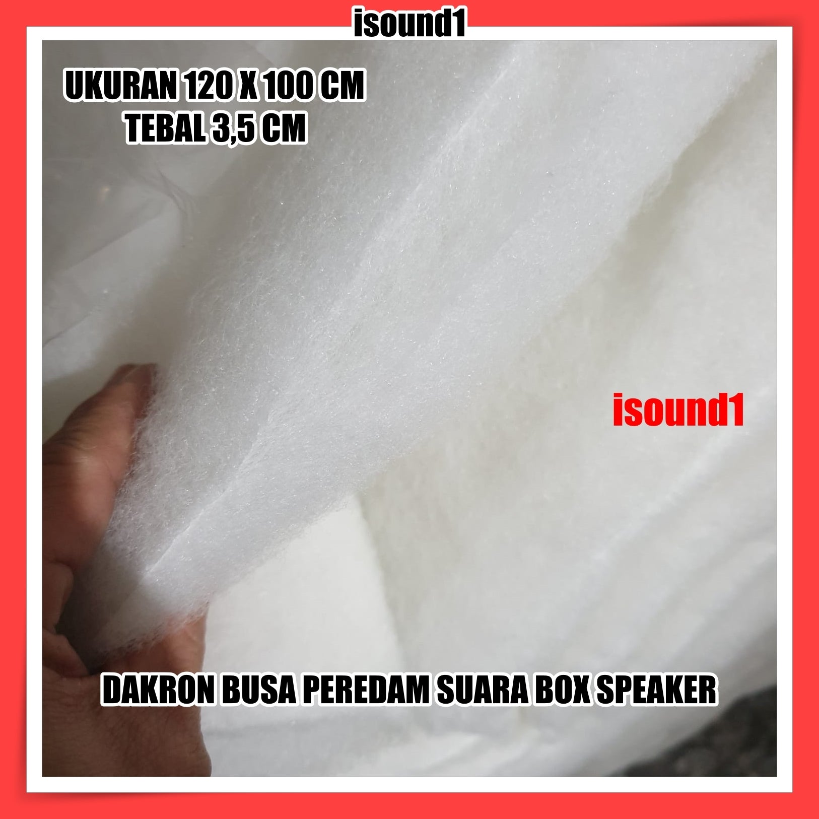 DAKRON BUSA PEREDAM SUARA BOX SPEAKER BASS 120 x 100 cm TEBAL 35 CM