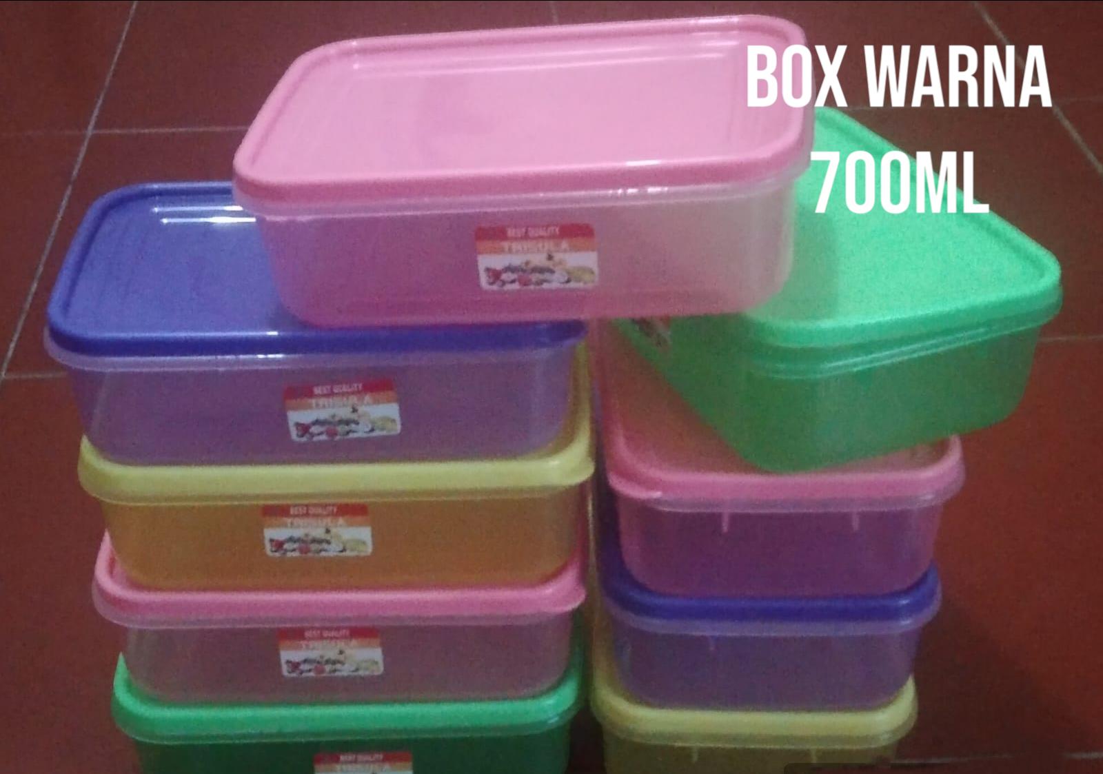 12 Pcs Dan 6 Pcs Kotak Makan Plastik / Toples Kotak Plastik / Sealwear Warna 700Ml