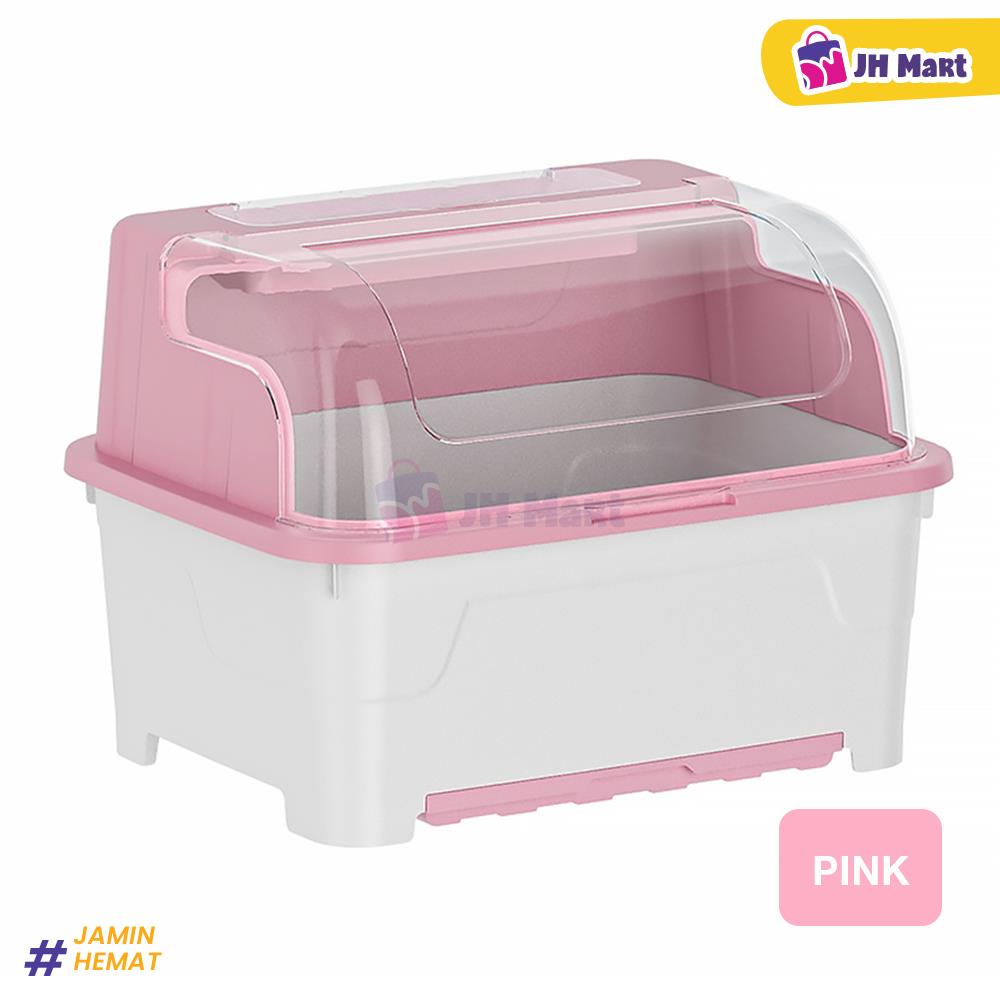 JH MART Tempat Rak Piring Tertutup Dapur Minimalis Penyimpanan Sendok Garpu Mangkuk