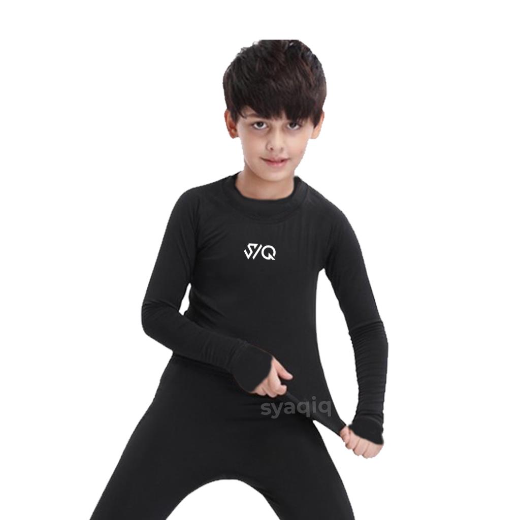 MANSET ANAK LENGAN PANJANG LUBANG JARI OLAHRAGA BASELAYER KIDS SPORT SEPABOKBOLA FUTSAL