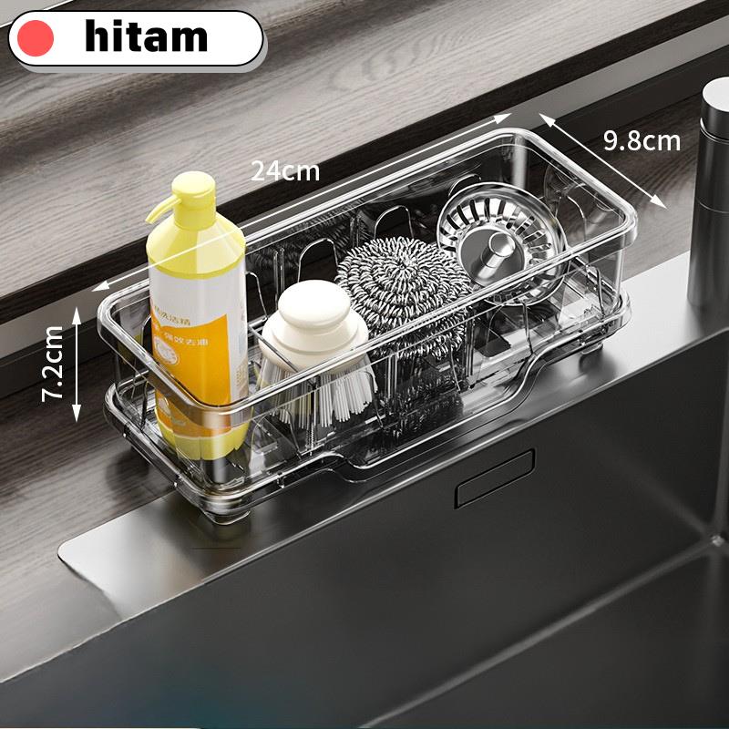 【Dikirim dalam 24 jam】Rak Cuci Piring Minimalis Tempat Spons Cuci Piring Plastik Rak Wastafel Dapur Tempat Sabun Cuci Piring Spon Rak Pengering Sponge