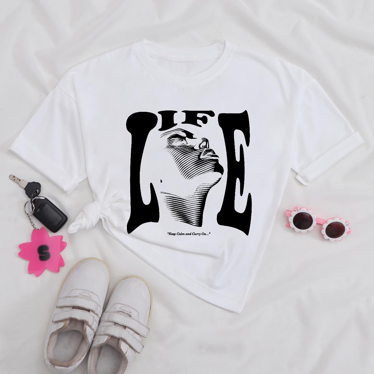 Bintang Sakura Kids - KAOS ANAK LIFE COTTON COMBED 30S PREMIUM UKURAN S-XXL / ATASAN / BAJU / BLOUSE / T-SHIRT / TUMBLR TEE / PRIA / WANITA / BALITA / BAYI / DISTRO / IMPORT / OVERSIZE / COD / DISKON / GRATIS ONGKIR / MURAH