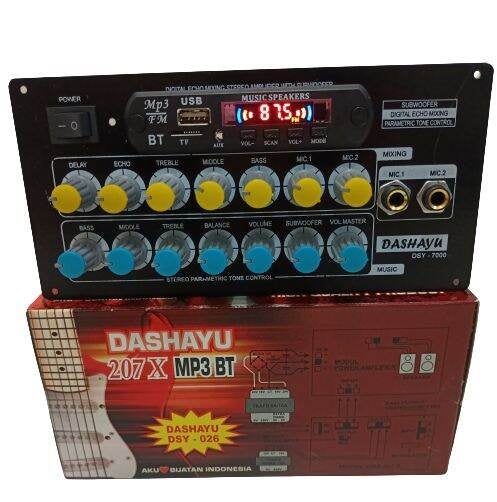 kit bastube SUBWOOFER aktive DASHAYU 207 x USB SD MMC parametric dashayu MP3 Bluetooth digital echo mixing parametric tone control