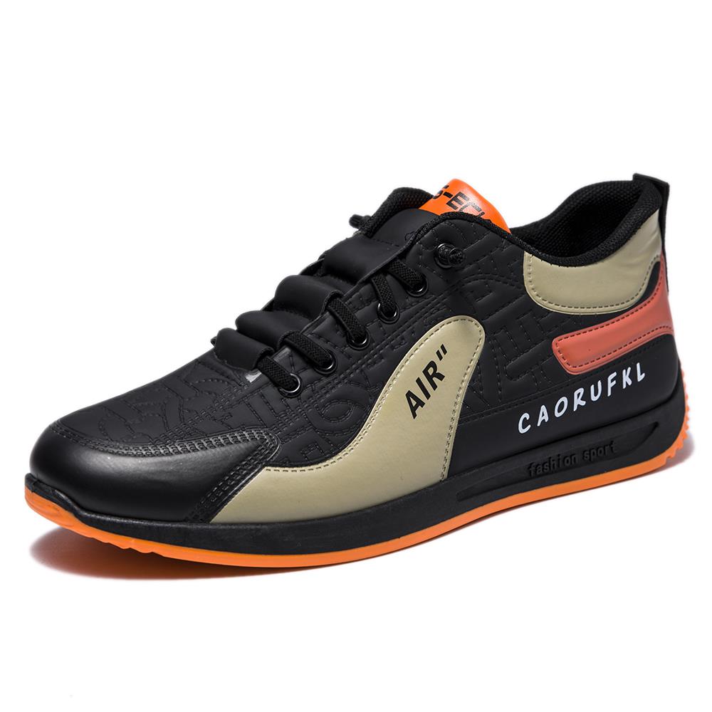 Sepatu Sneakers Leather Cowok casual Olahraga & Outdoor nyaman Bahan Berkualitas SOL ruber karet K35
