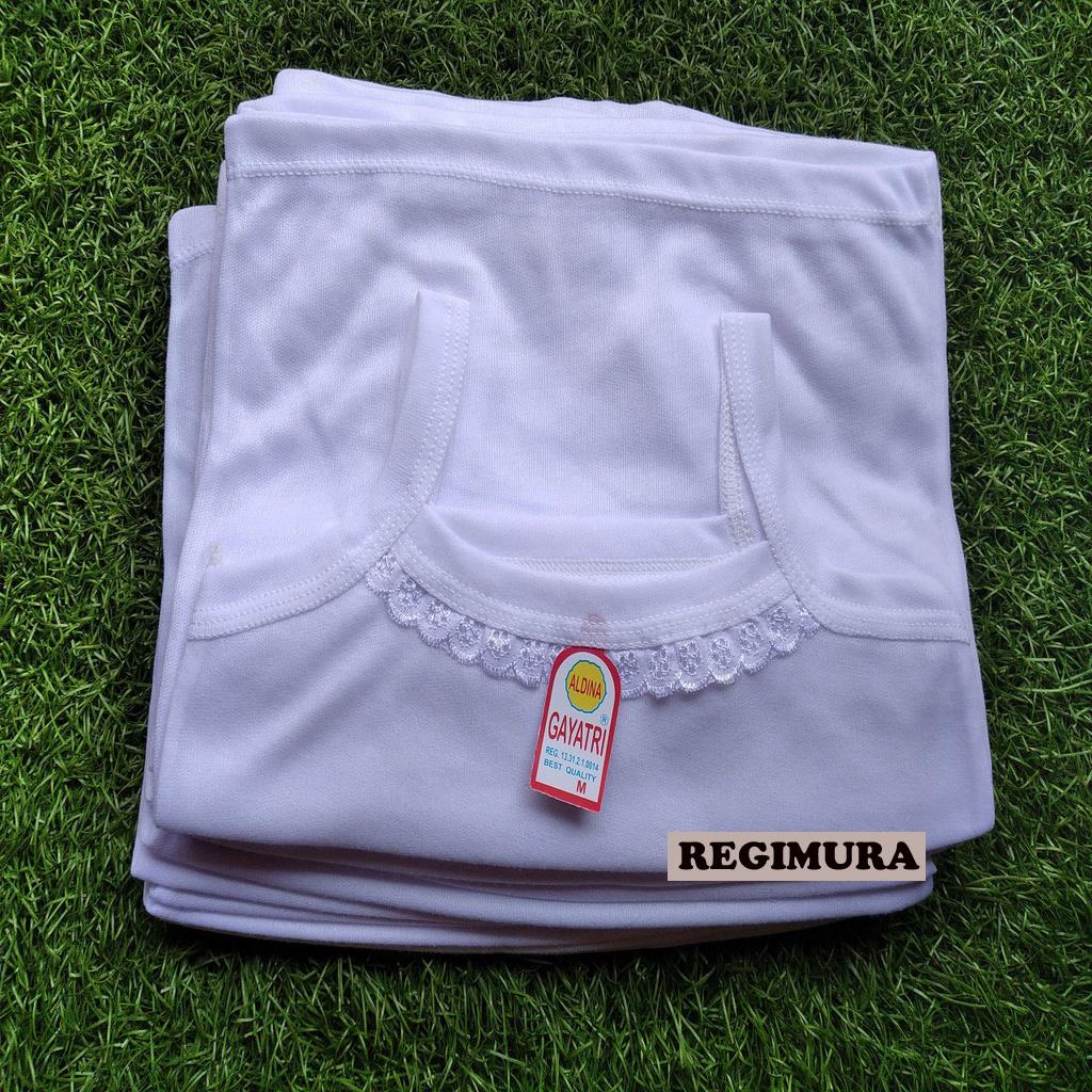 6 Pcs Kaos Singlet Anak Perempuan Sampai Remaja Putih Renda Kaos dalam anak dan remaja