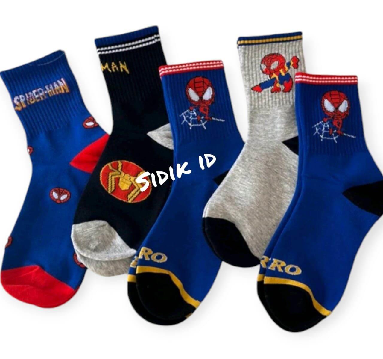 3 Pasang Kaos Kaki Anak Laki Laki Cowok Tk Sd Motif Superhiro Katu Tebal Halus Lembut