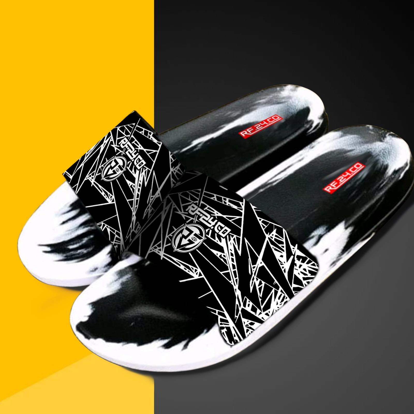 Sandal Slide Pria/Sandal Slop Karet Tebal/Sandal Slip On Trendy 2023(RF-24)