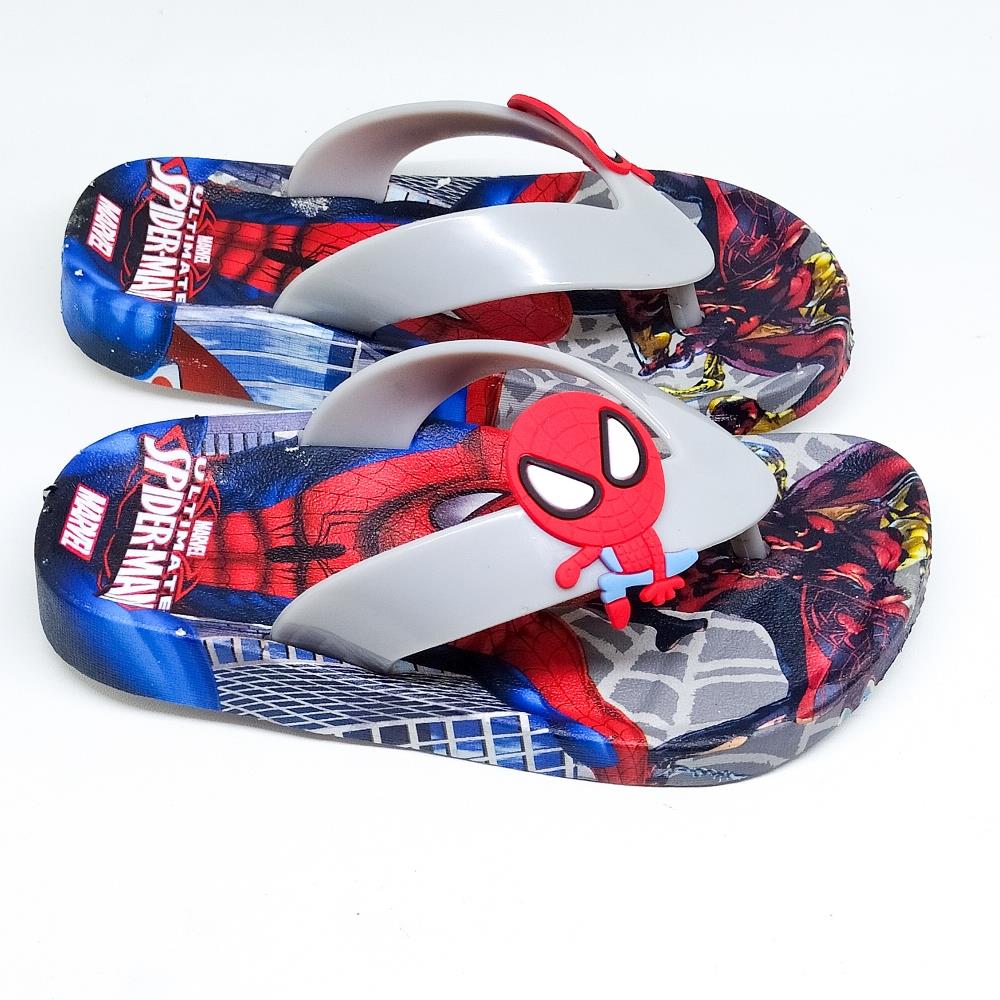 Nanasoft Store Sandal Jepit Anak Laki-laki Karakter Spiderman Usia 1-7 Tahun / Sandal Lebaran