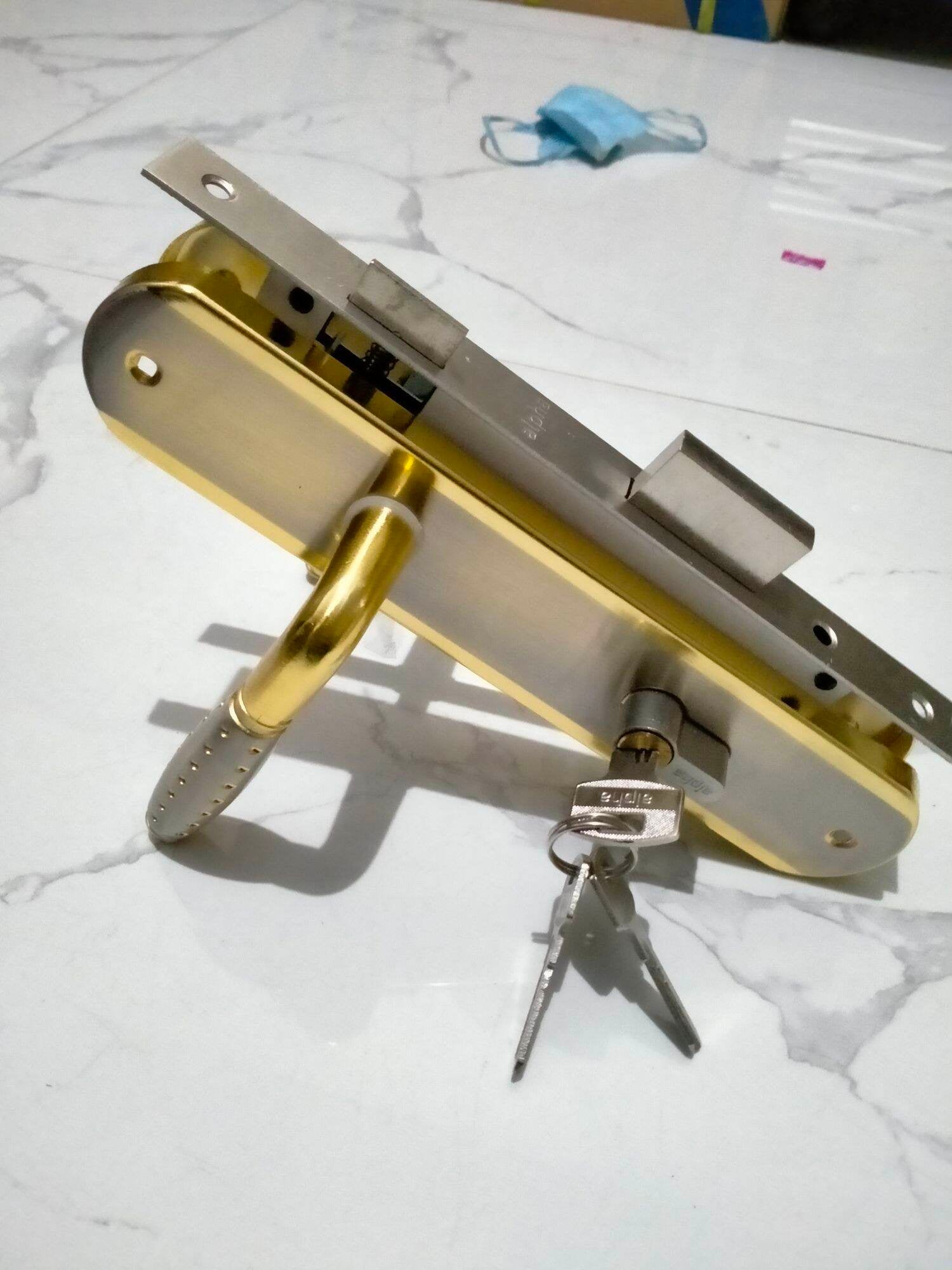 kunci pintu besar full set 25cm handle pintu komplit