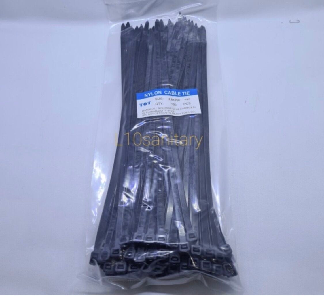 Kabel Tis Tebal 100 / Kabel Ties / Kabel Stik Tebal / Nylon Cabel Tie Tebal 100 Hitam Putih