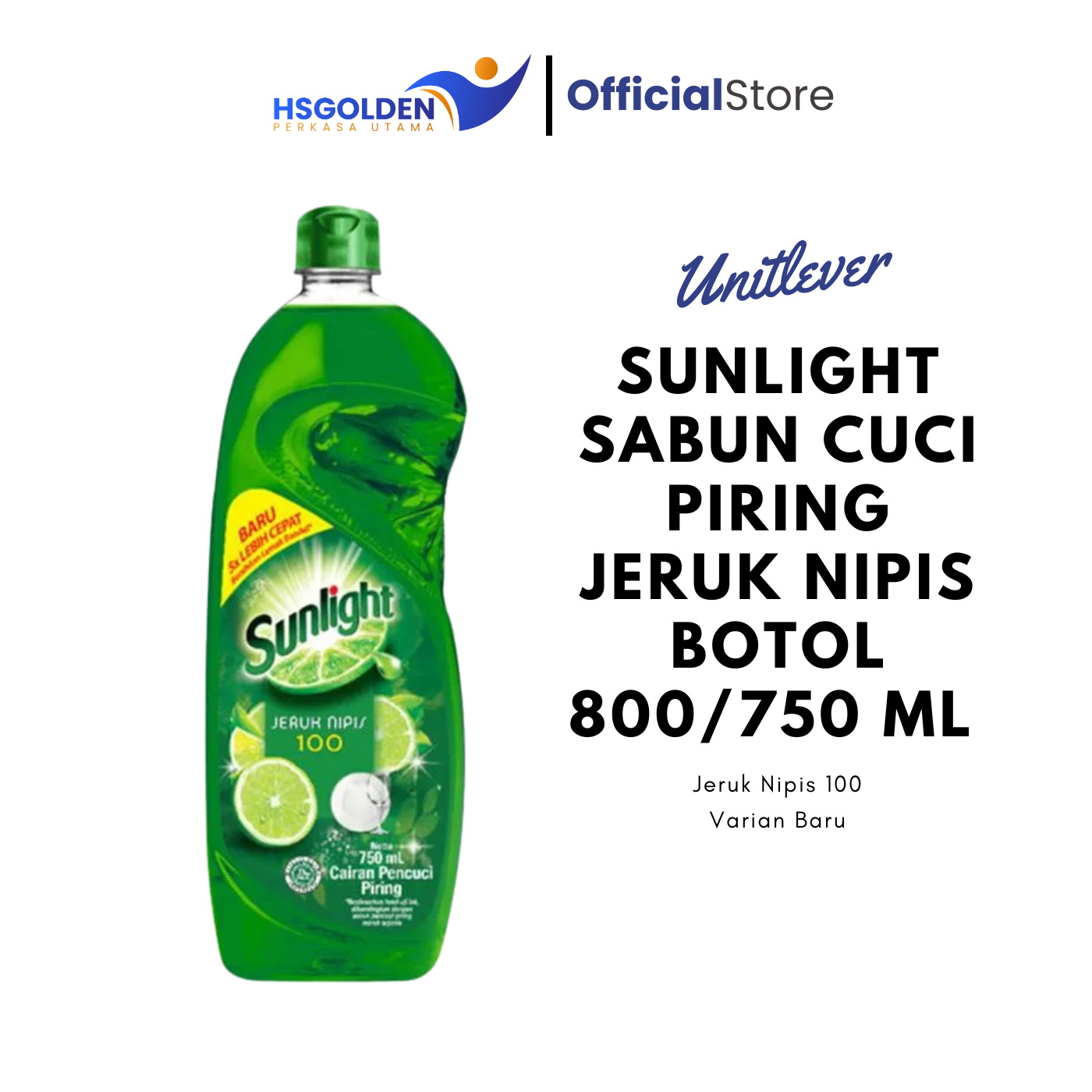 Sunlight Sabun Cuci Piring Jeruk Nipis Botol 800/750 ml