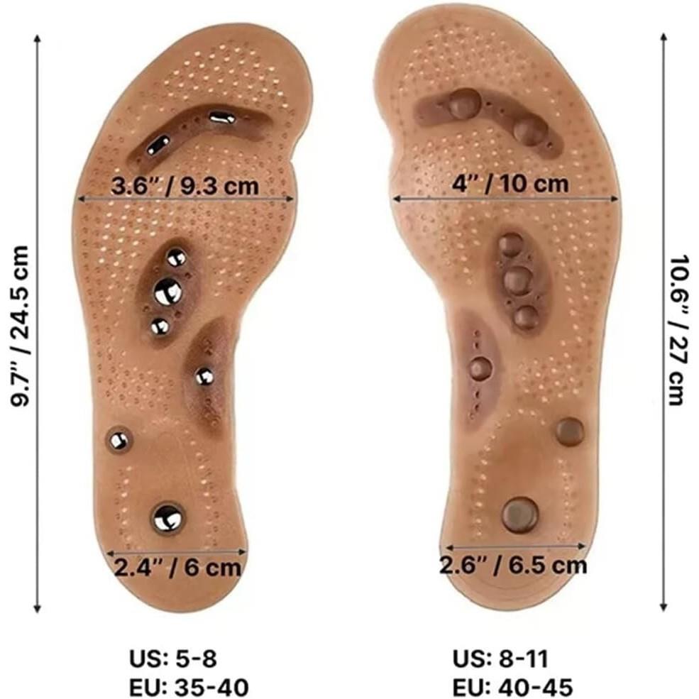Sol Terapi Magnet Alas Kaki Terapi Kesehatan Pijat Kaki Pria Wanita Fisioterapi Akupresur Refleksi Pereda Nyeri Bionic Orthopedic Insole Perawatan Pelangsing Bantalan Sepatu