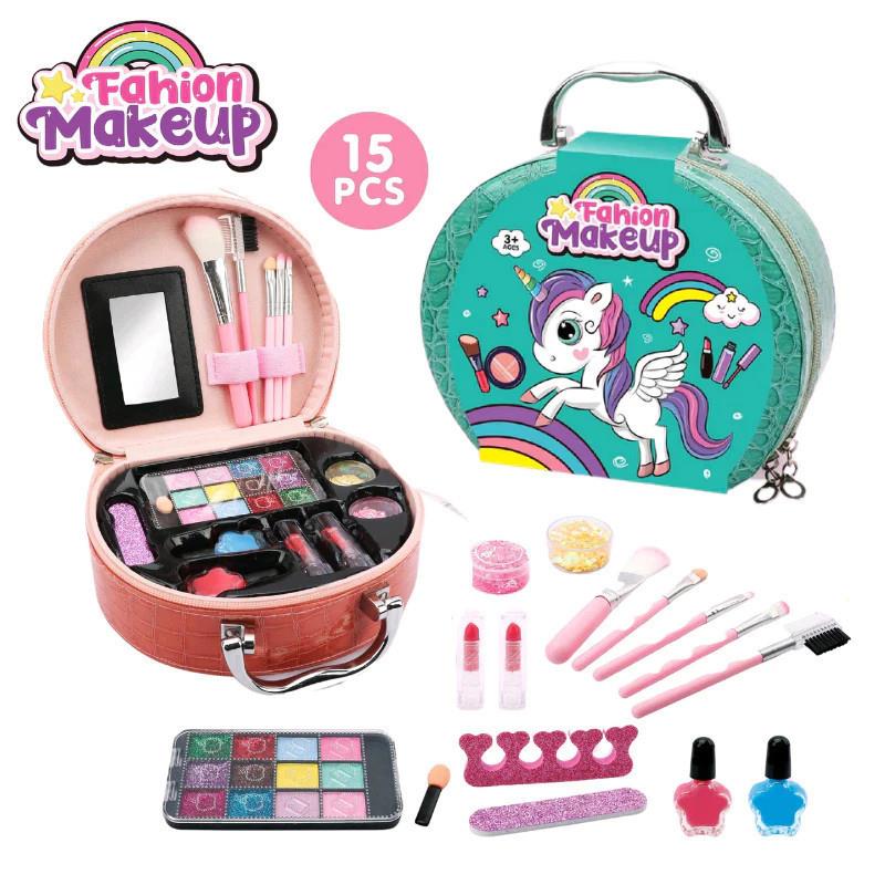 Mainan Kosmetik Kecantikan Anak Kasus Peralatan Kotak Make Up Set untuk Gadis Ulang Tahun Hadiah Set Riasan Mainan Anak Makeup Tas Mainan