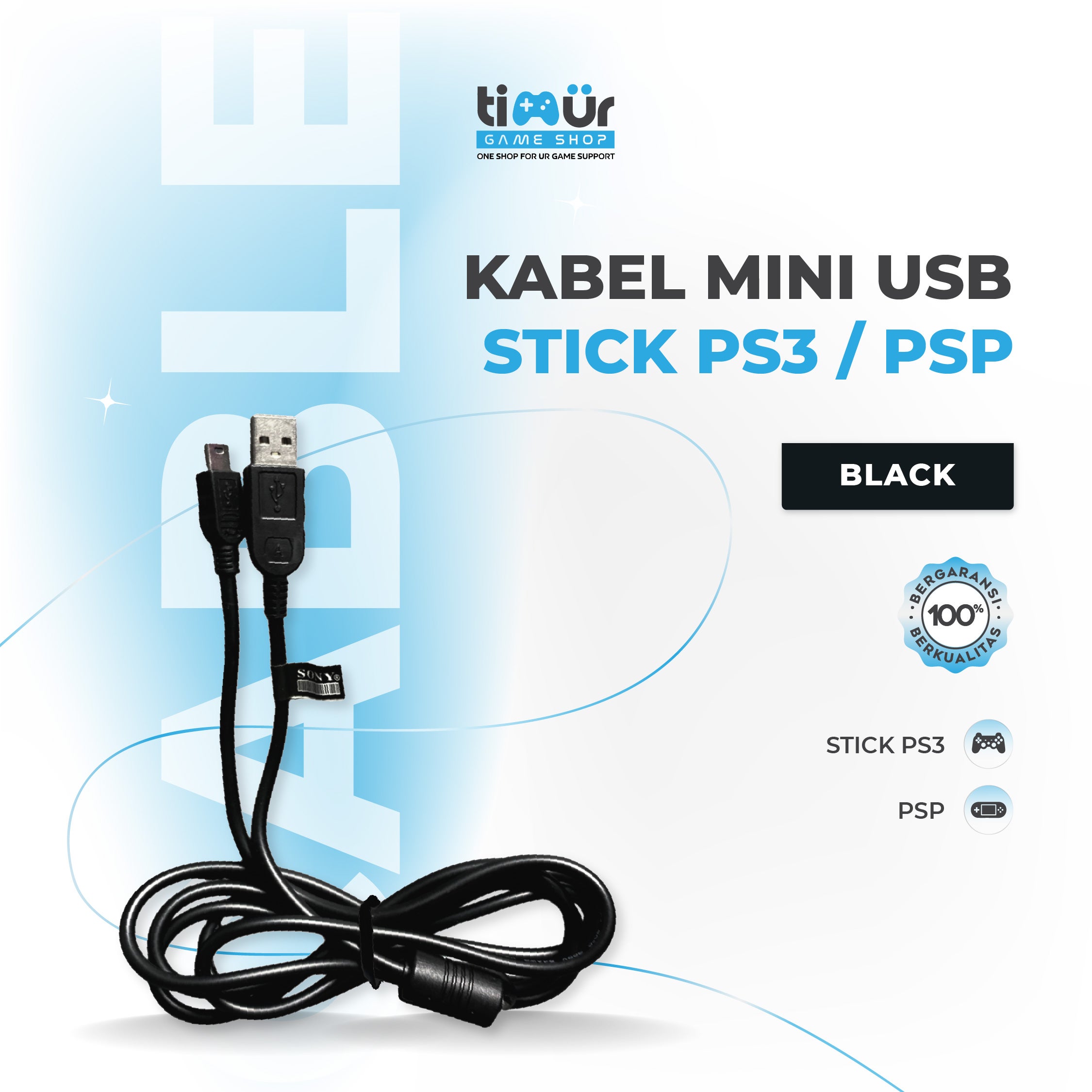 Kabel USB charger Charge Stik Stick PS3 / PSP / PC Laptop VAIO SONY