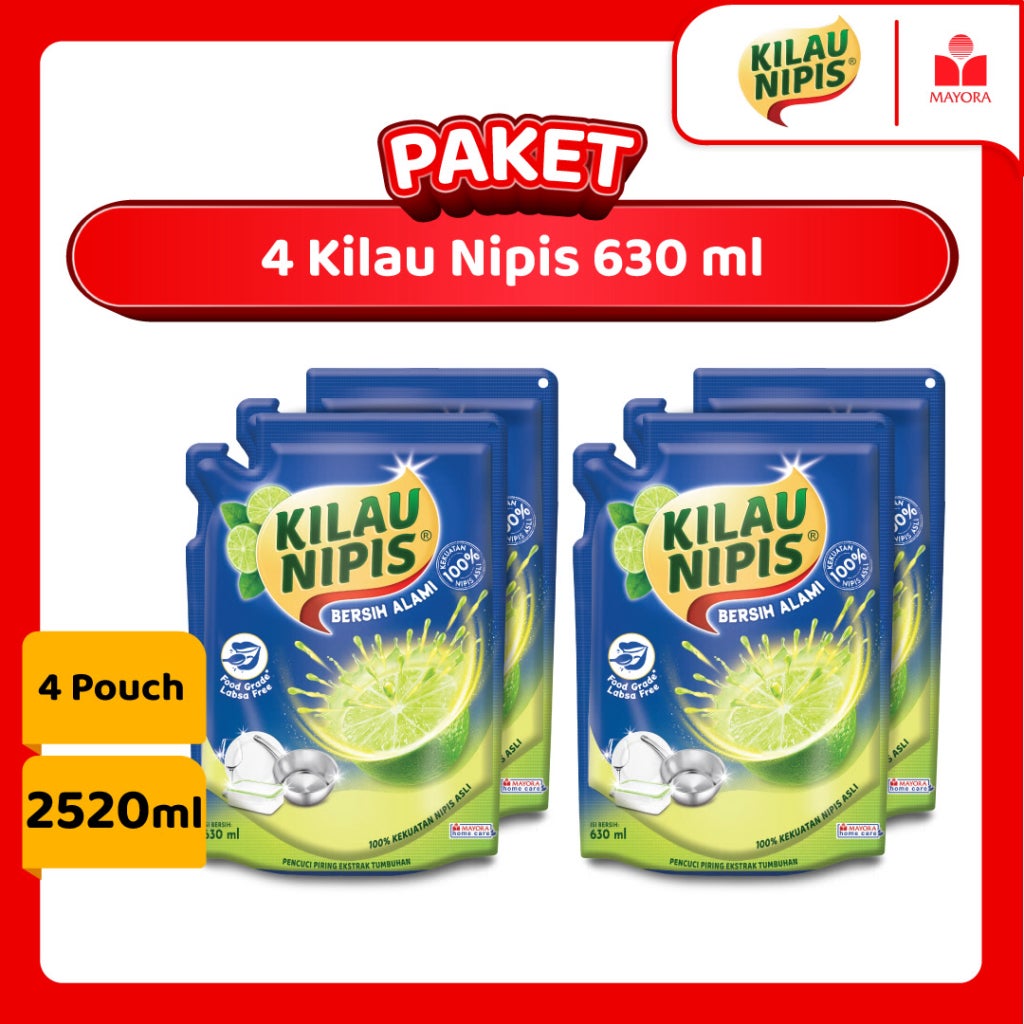 Paket 4 Pouch Kilau Nipis 630 ml
