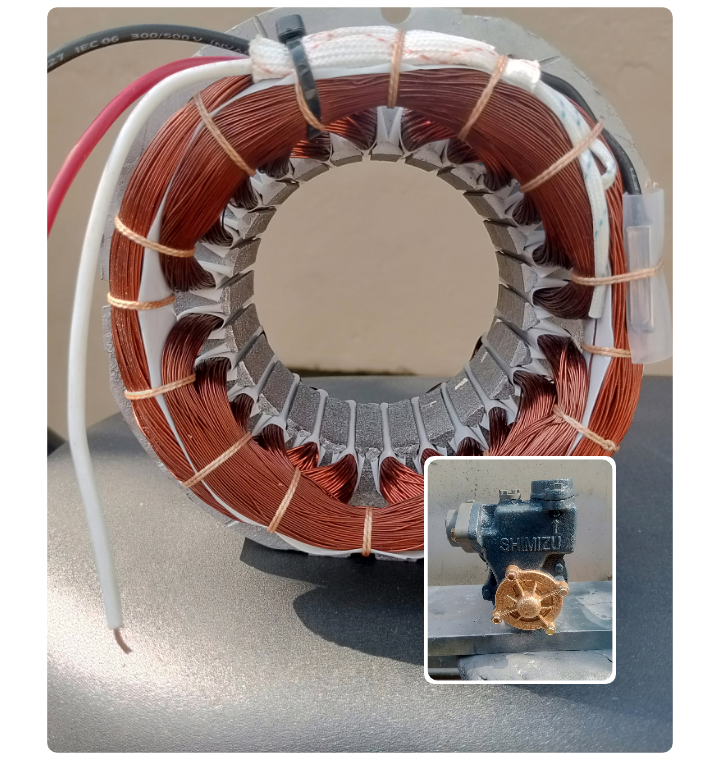 Spull gulungan stator shimizu