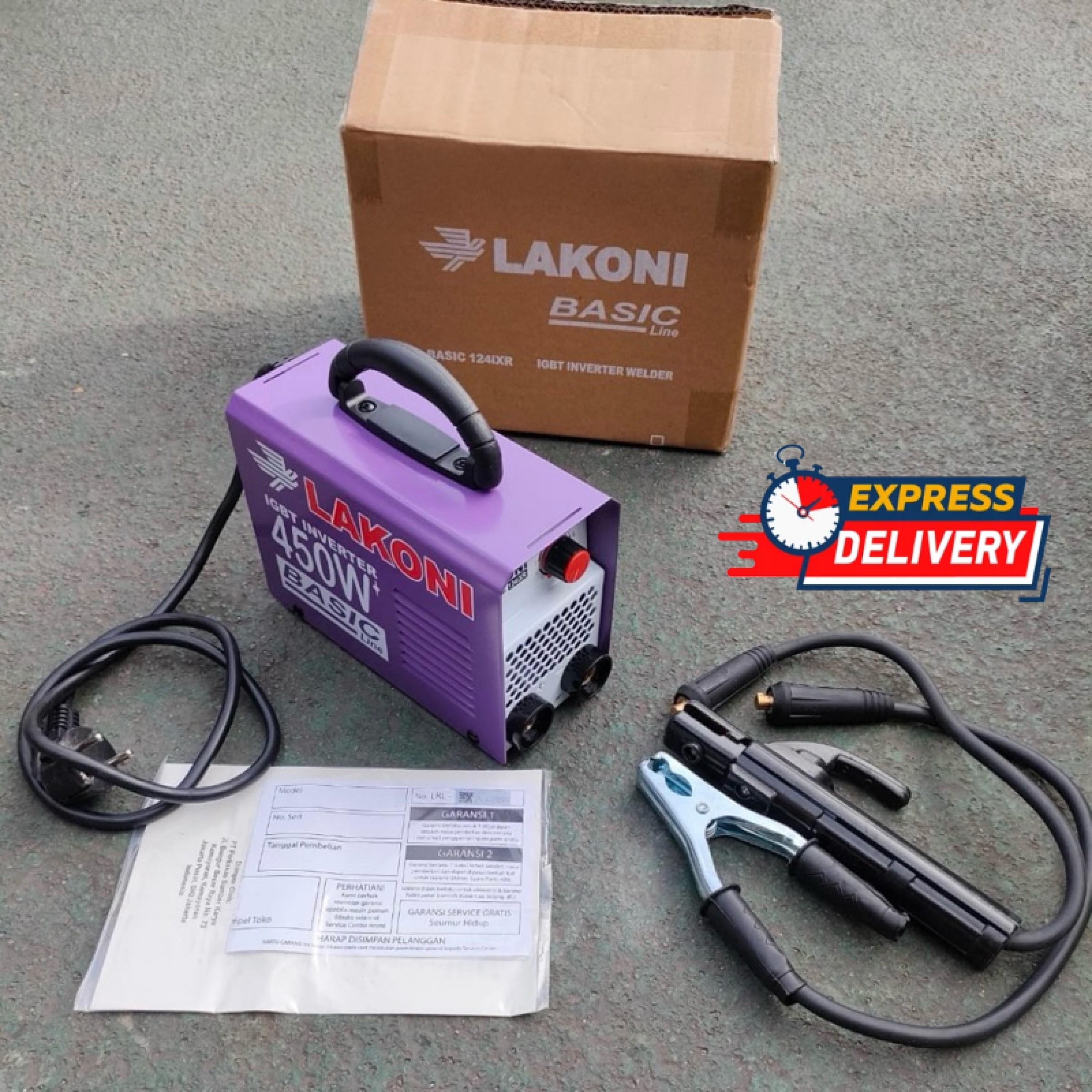 DISKON 50% !! Mesin Las Inverter Lakoni Basic 123ixs 124 ix Falcon 124IX Travo Las 450Watt Termurah Trafo Las 450 Watt bonus kawat las 5 biji