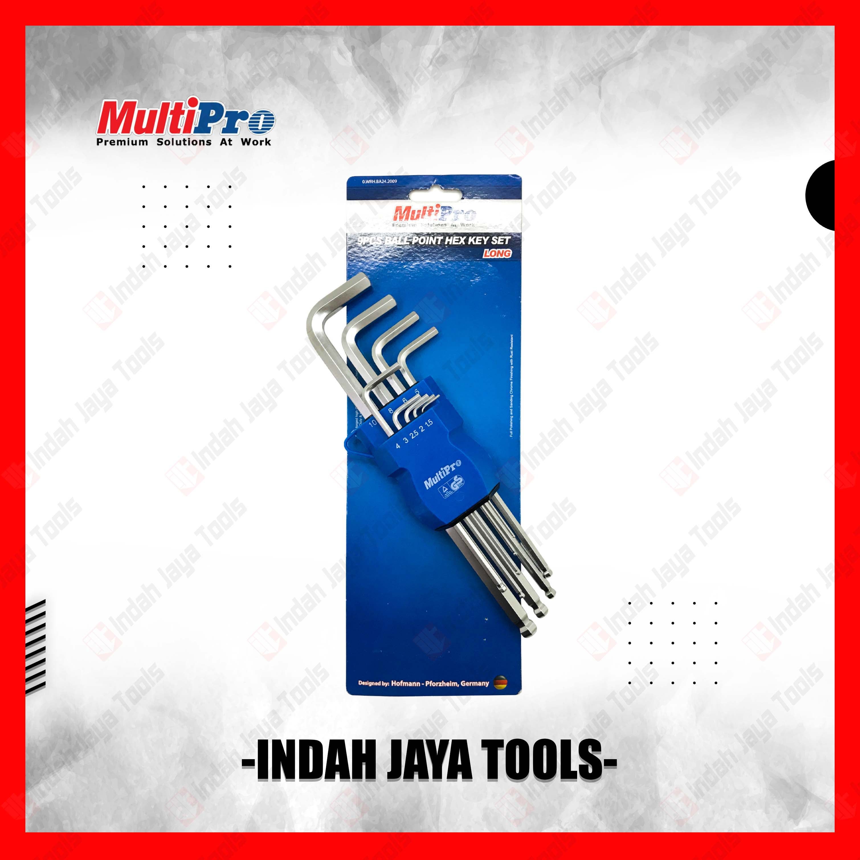 MULTIPRO Kunci L Set Ballpoint PANJANG Long 9 Pcs - Hex Key