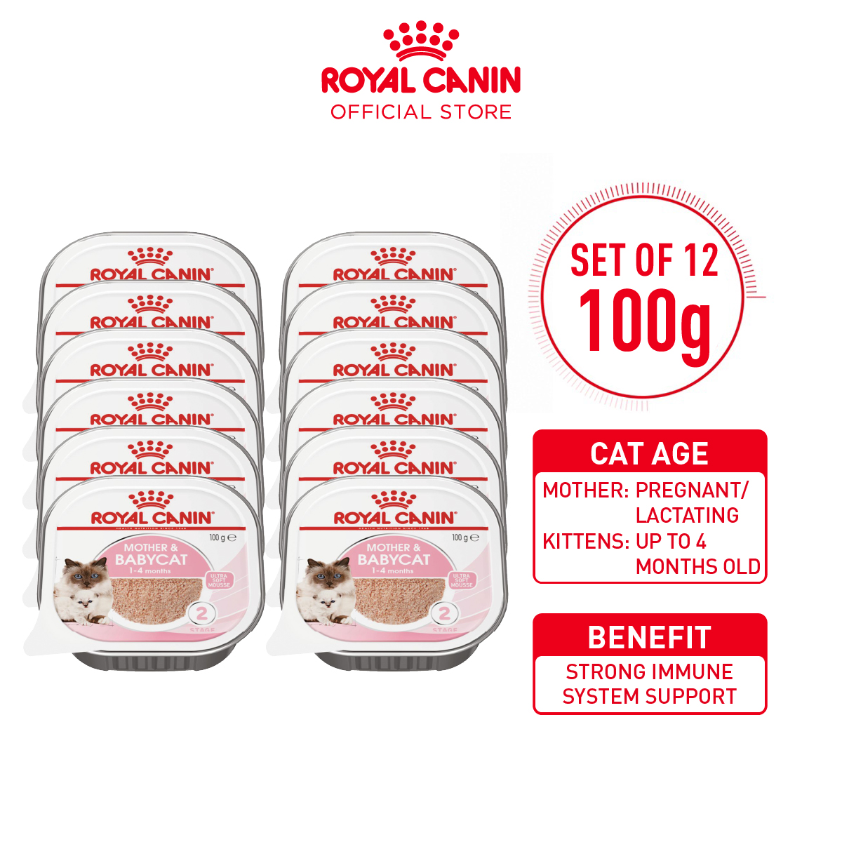 Royal Canin Mother & Babycat Mousse Set Of 12 100g