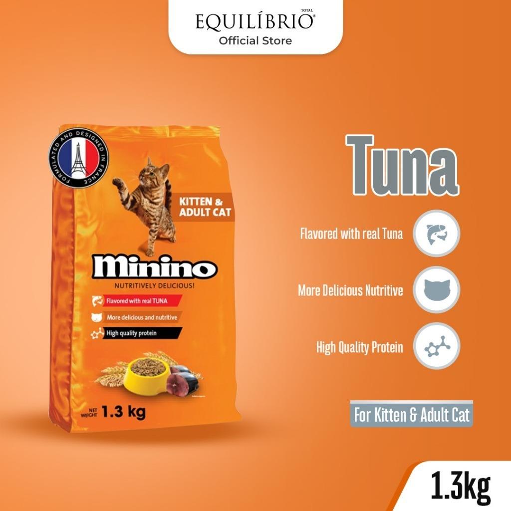 Minino Tuna Flavor 1.3 kg (PAKET ISI 2) - Makanan Kering Kucing - Cat Dry Food