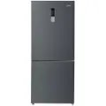 ChiQ 396 Litre Bottom Mount Refrigerator - Black Steel