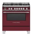 Fisher & Paykel 90cm Dual Fuel Freestanding Cooker - Red