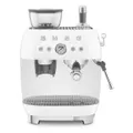 Smeg 50's Style Espresso Machine with Grinder - White