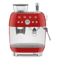 Smeg 50's Style Espresso Machine with Grinder - Red