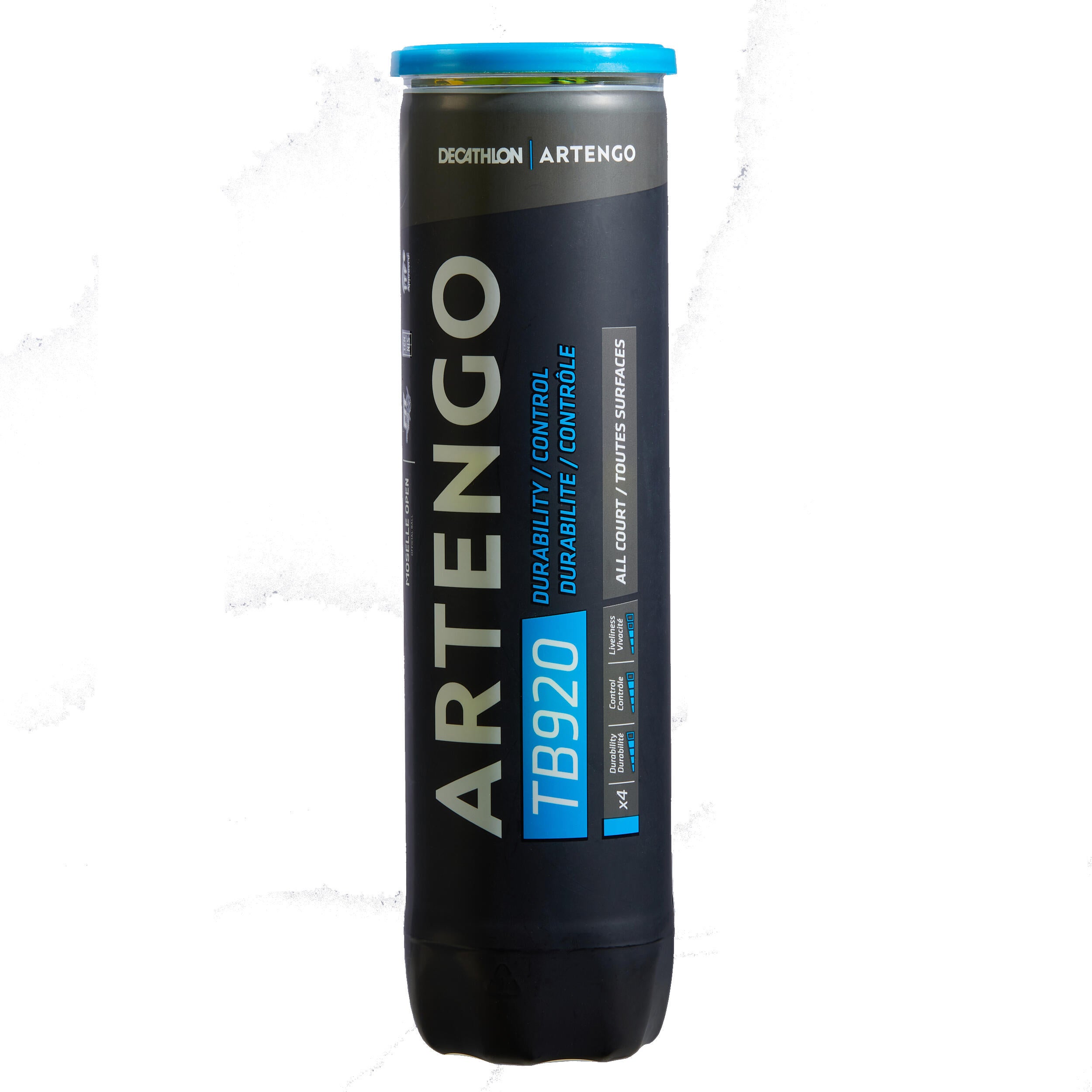 Decathlon Tennis Ball Artengo Tb920 Versatile 4-Pack - Yellow Artengo
