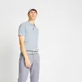 Decathlon Men'S Golf Short-Sleeved Polo Shirt Mw500 Mottled Grey Inesis