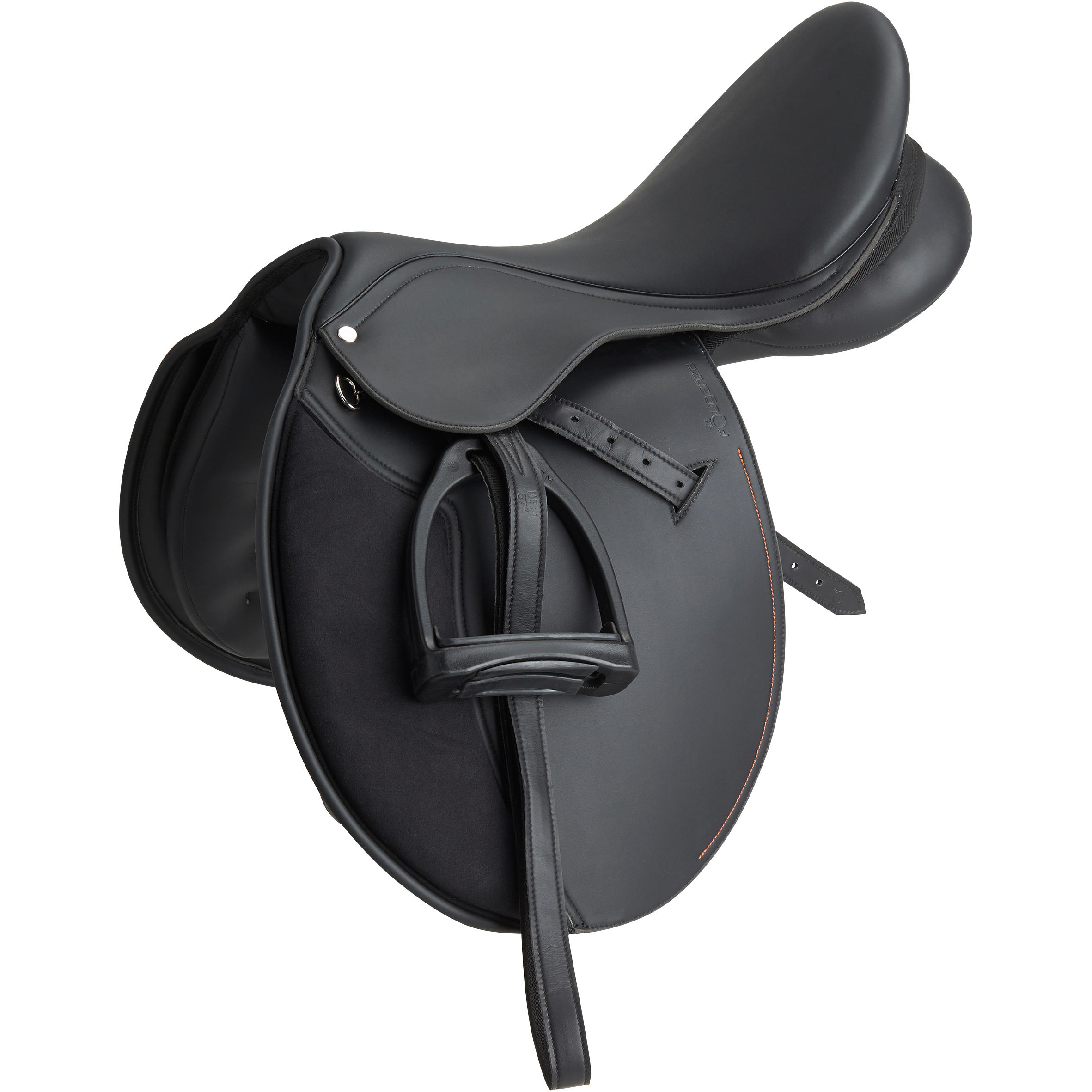 Decathlon Synthia Horse Riding Synthetic All-Purpose 16"5 Saddle For Horse & Pony - Black Fouganza