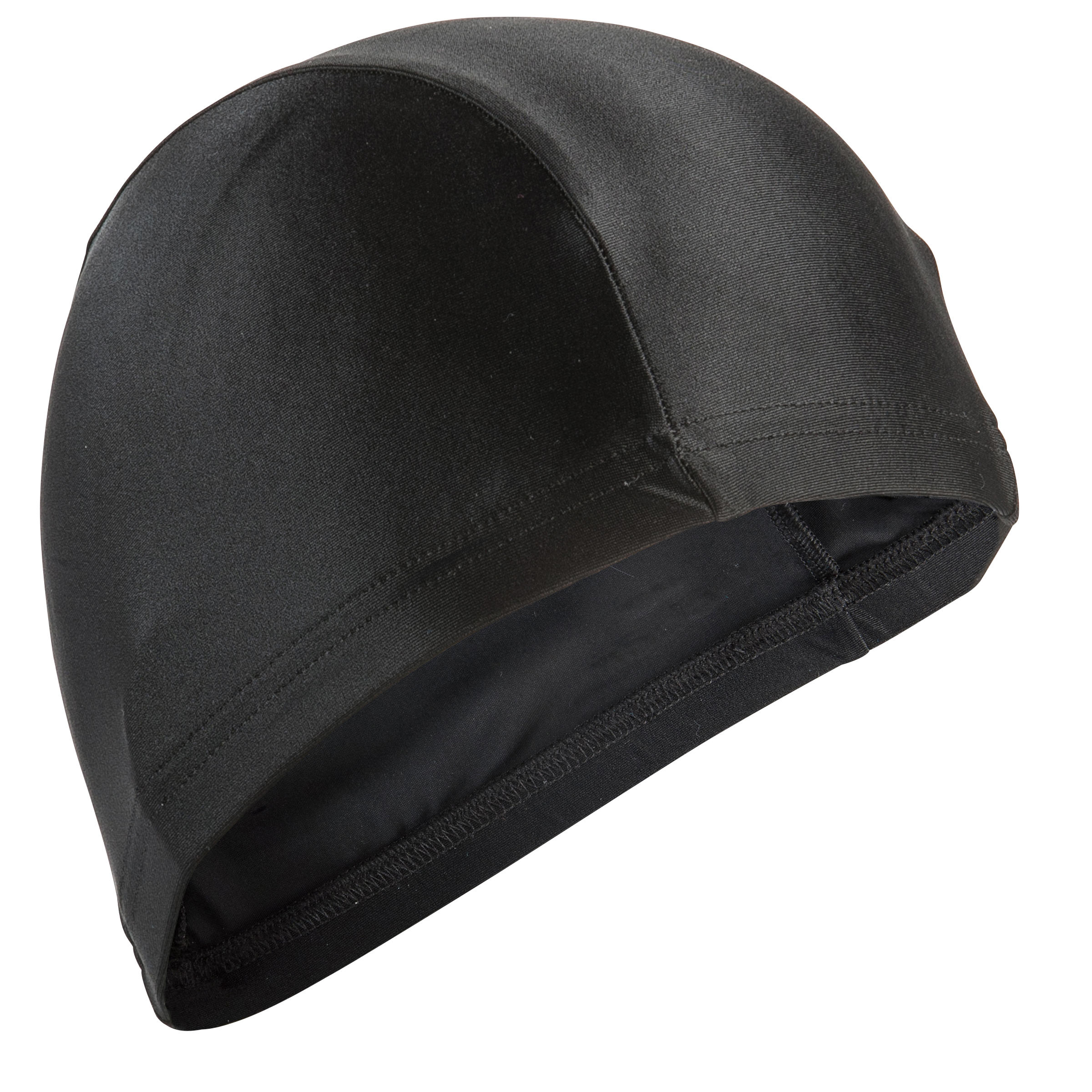 Decathlon Mesh Fabric Swimming Cap, Sizes S And L - Black Nabaiji