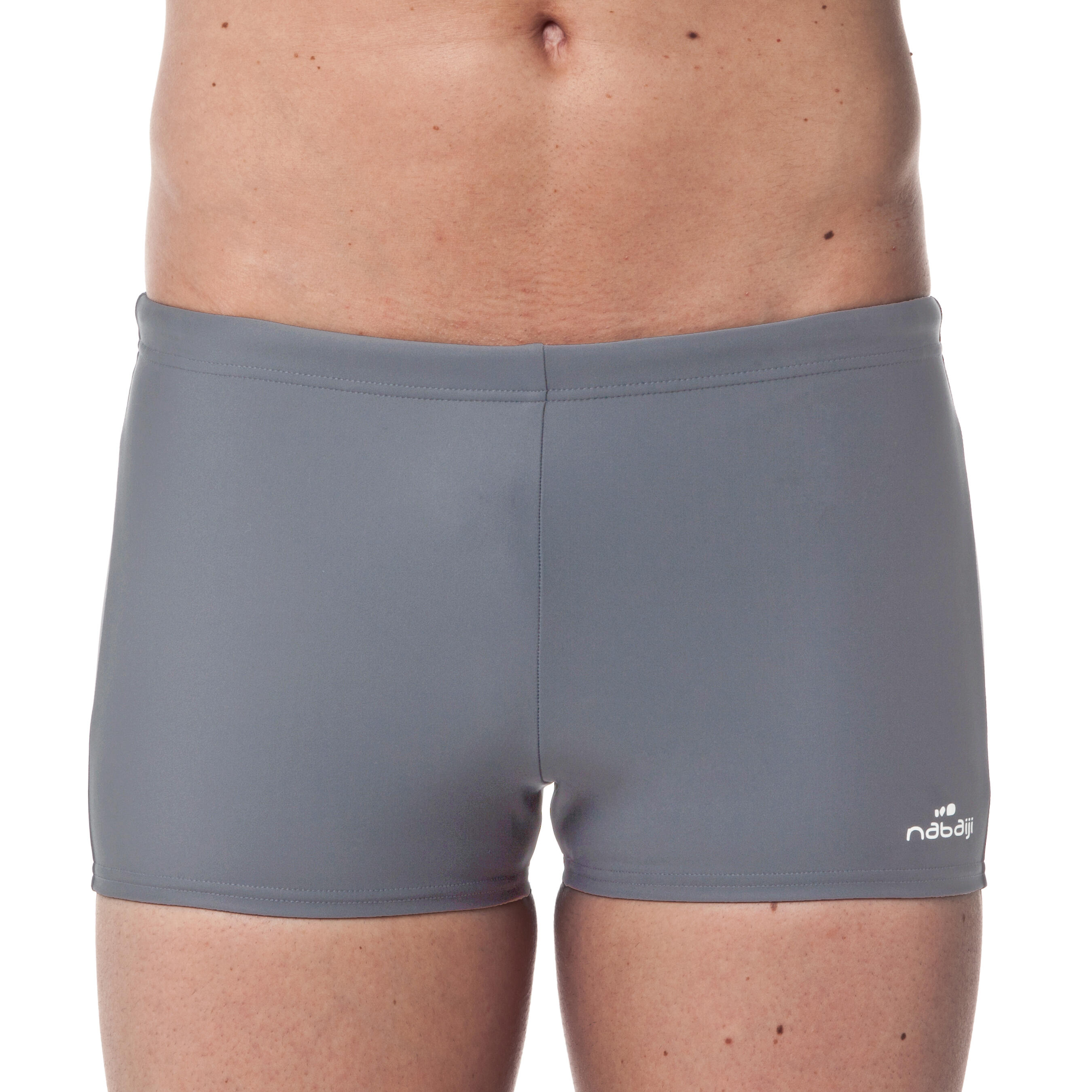 Decathlon Men Swimming Shorts Nabaiji Boxer Basic 100 - Grey Nabaiji