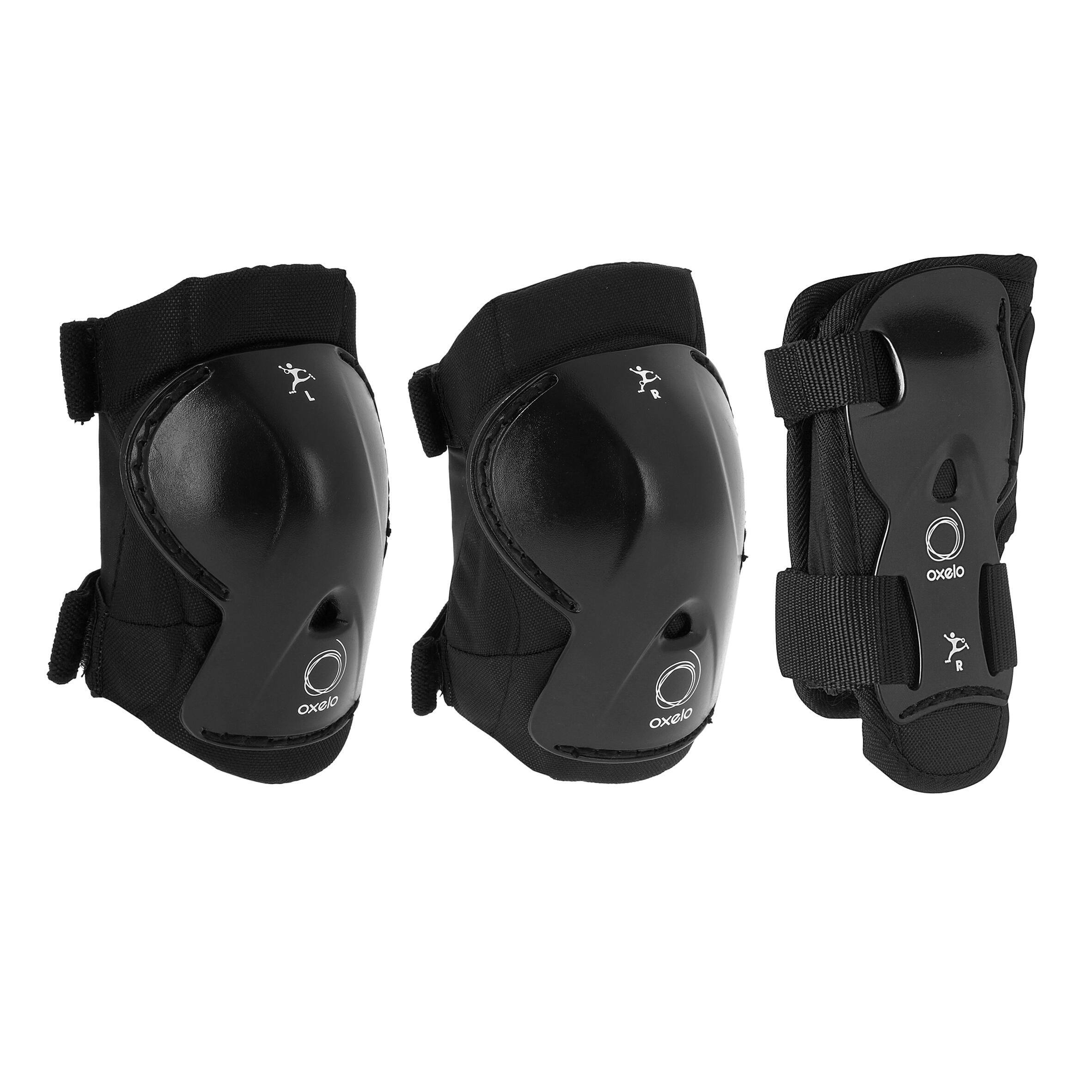 Decathlon Kids Inline Skate Protection Kit Oxelo Play 3-Piece - Black Oxelo