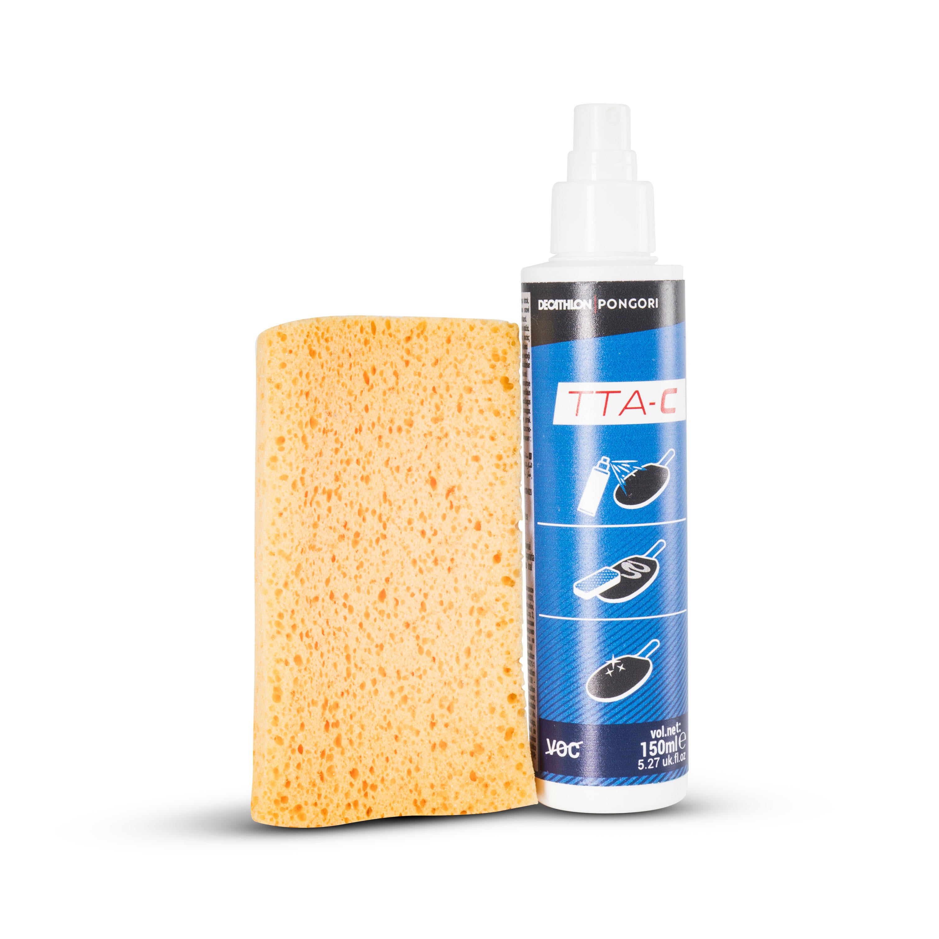 Decathlon Table Tennis Blade Cleaner Pongori Clean Rubber + Sponge Pongori