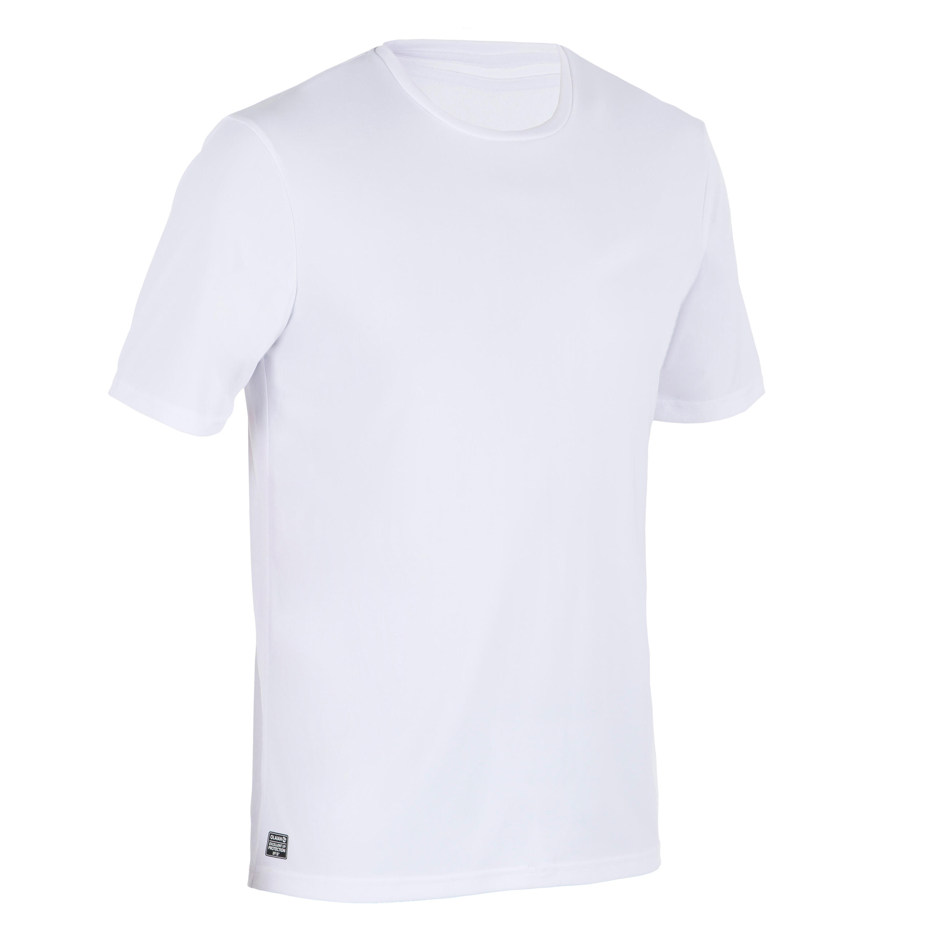 Decathlon Men'S Surfing Short-Sleeve Anti-Uv Water T-Shirt - White Olaian