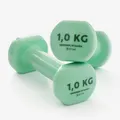 Decathlon Fitness 1 Kg Dumbbells Twin-Pack - Green Nyamba