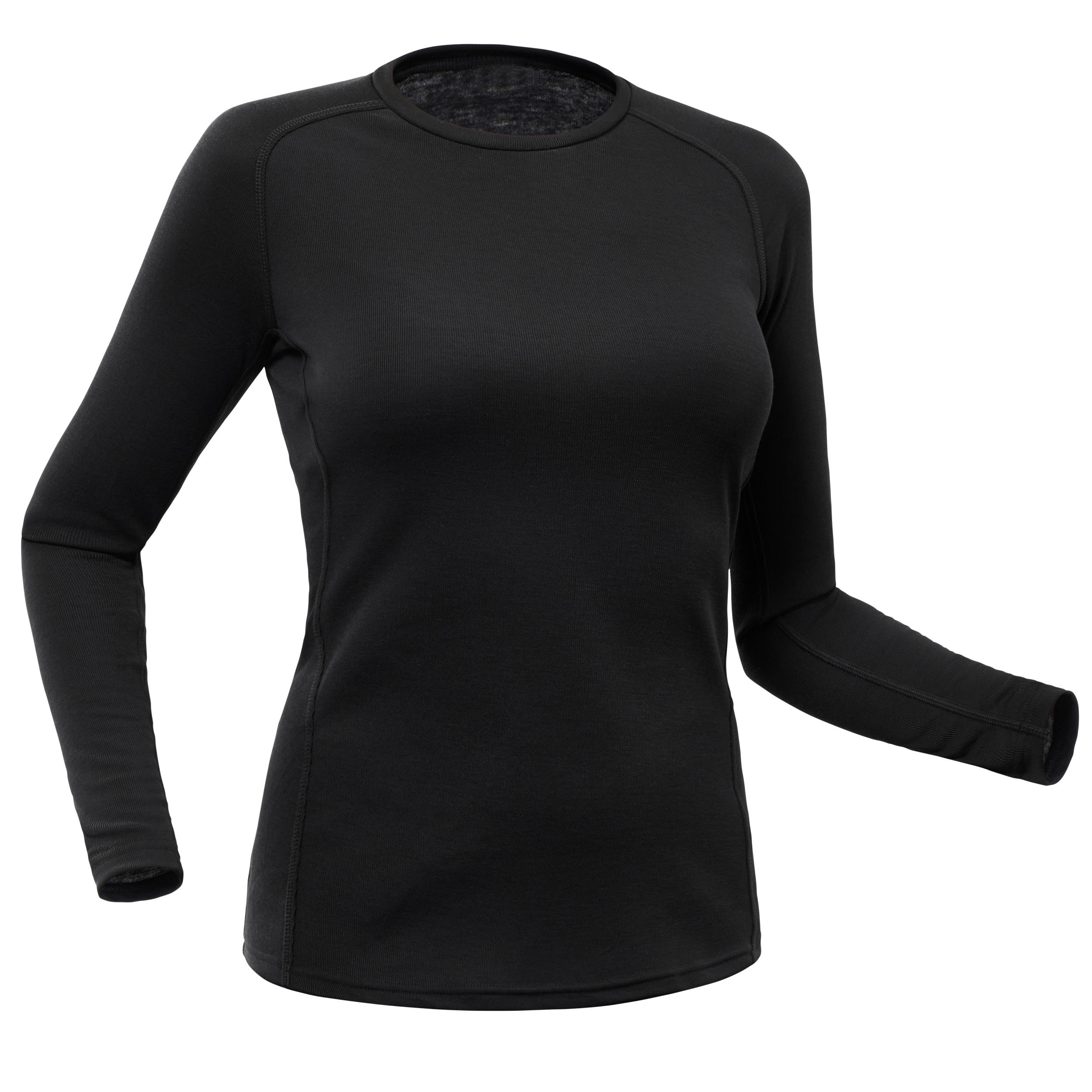 Decathlon Women'S Ski Base Layer Top 100 - Black Wedze