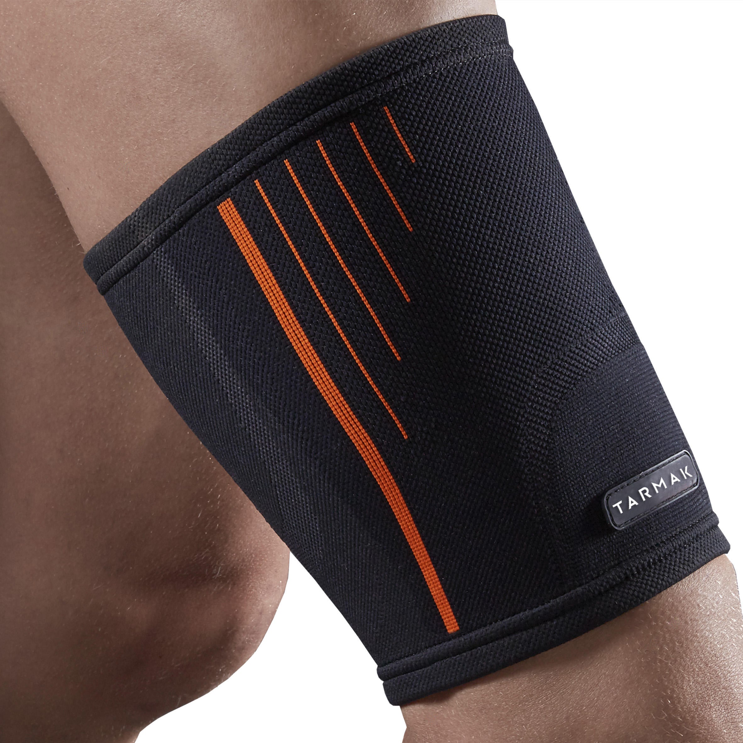 Decathlon Soft 300 Men'S/Women'S Right/Left Compression Thigh Support - Black Tarmak