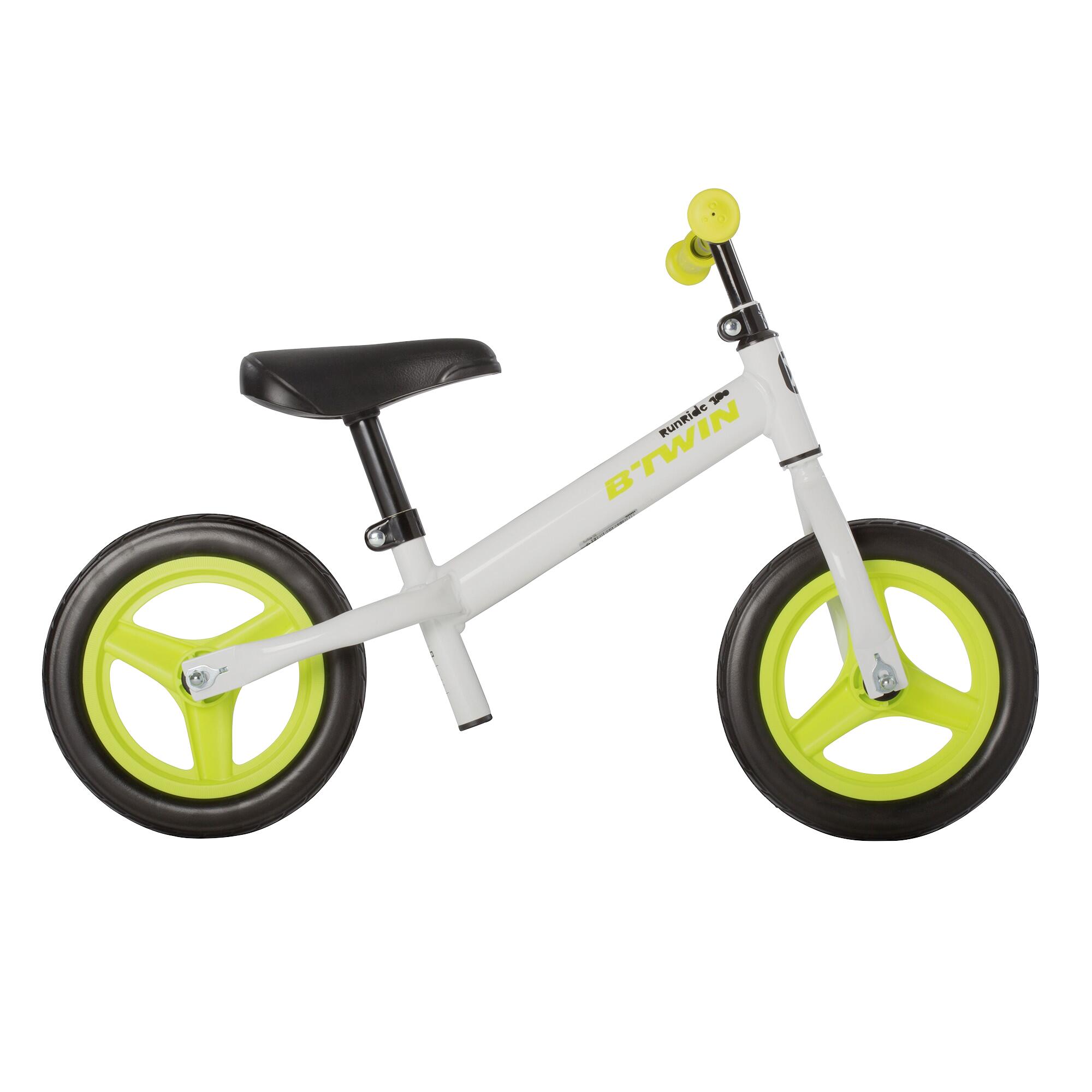 Decathlon Kids Cycling Balance Bike Btwin Runride 100 - White Btwin